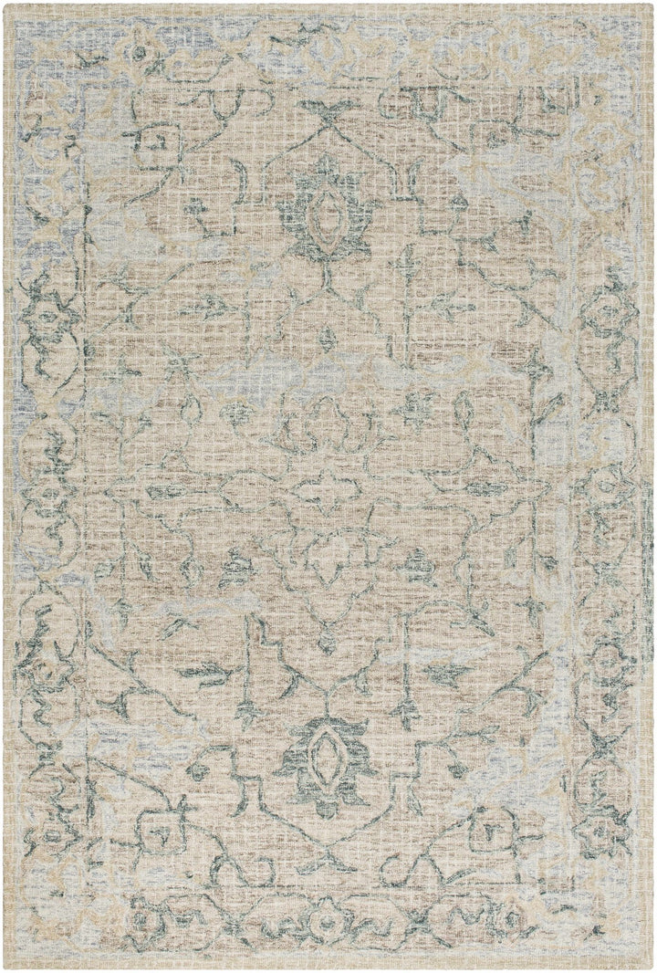 Connellsville Medallion Design Beige Hand Tufted Wool Rug - The Rug Decor