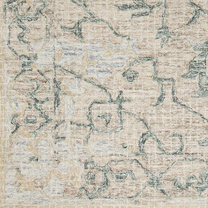 Connellsville Medallion Design Beige Hand Tufted Wool Rug - The Rug Decor