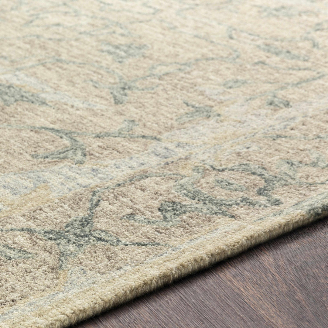 Connellsville Medallion Design Beige Hand Tufted Wool Rug - The Rug Decor