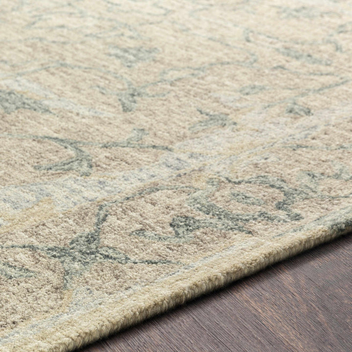 Connellsville Medallion Design Beige Hand Tufted Wool Rug - The Rug Decor