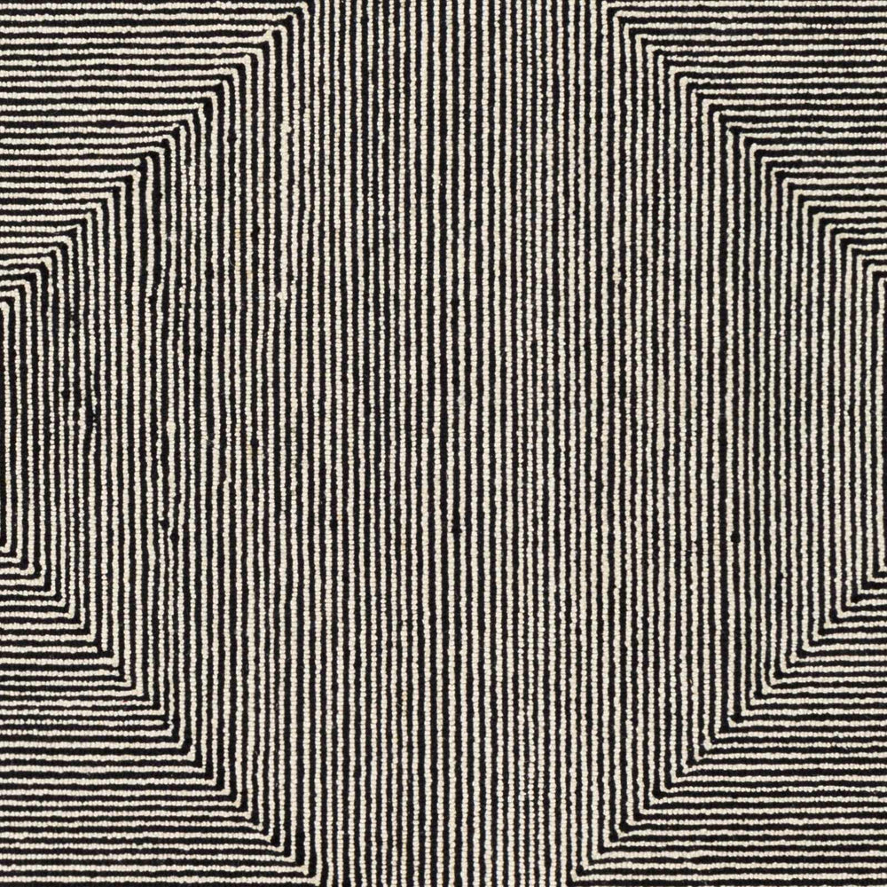 Conshohocken Contemporary Geometrical Black And Gray Rug - The Rug Decor