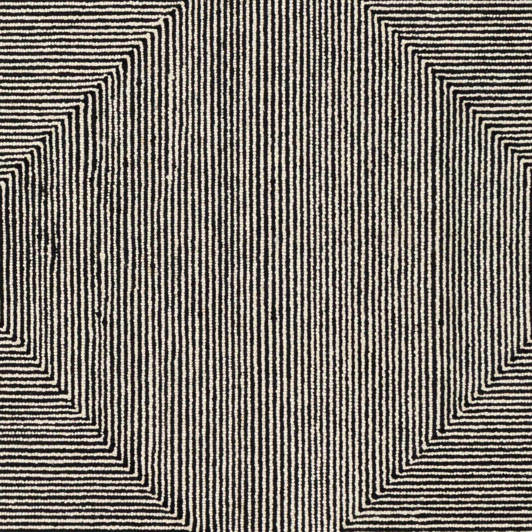 Conshohocken Contemporary Geometrical Black And Gray Rug - The Rug Decor