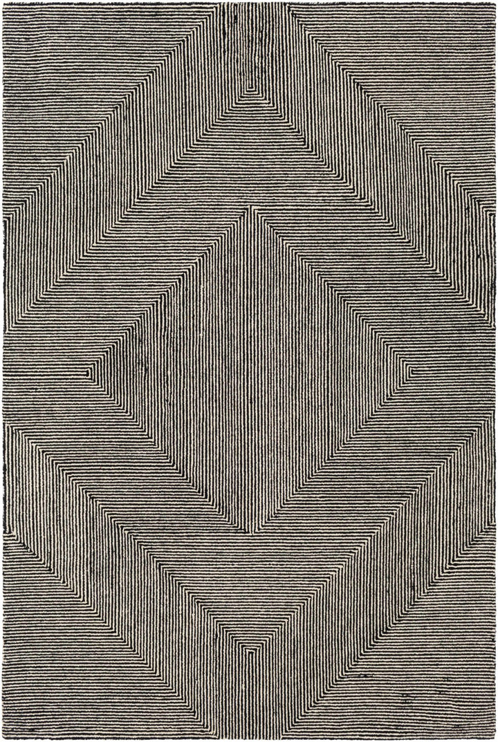 Conshohocken Contemporary Geometrical Black And Gray Rug - The Rug Decor