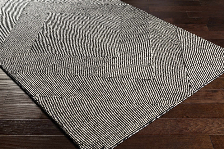 Conshohocken Contemporary Geometrical Black And Gray Rug - The Rug Decor