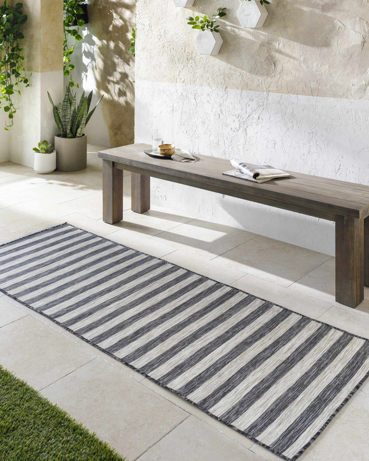 Constableville Black And Beige Modern Style Outdoor Area Rug - The Rug Decor