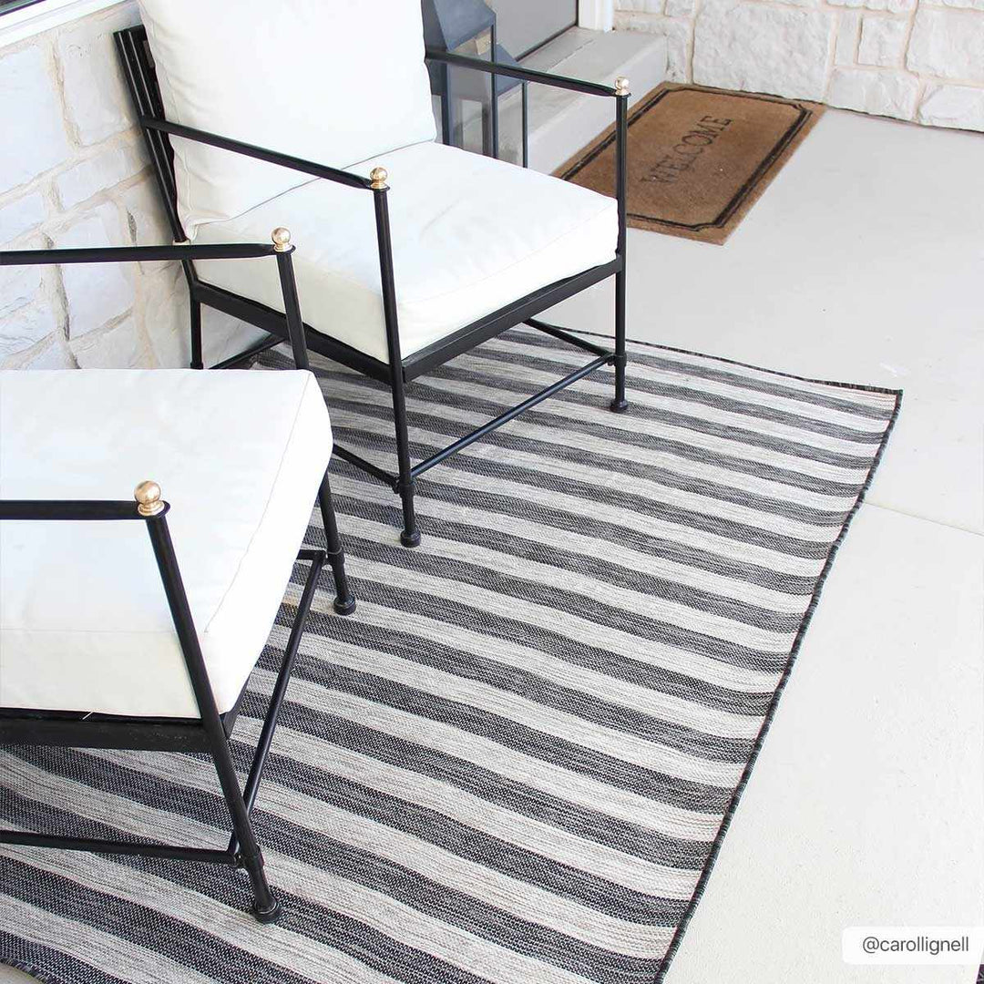 Constableville Black And Beige Modern Style Outdoor Area Rug - The Rug Decor