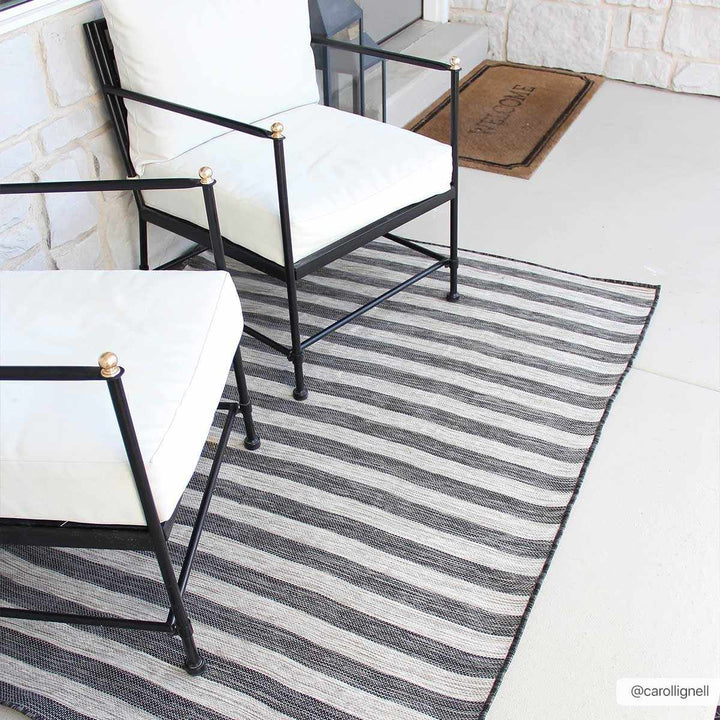 Constableville Black And Beige Modern Style Outdoor Area Rug - The Rug Decor