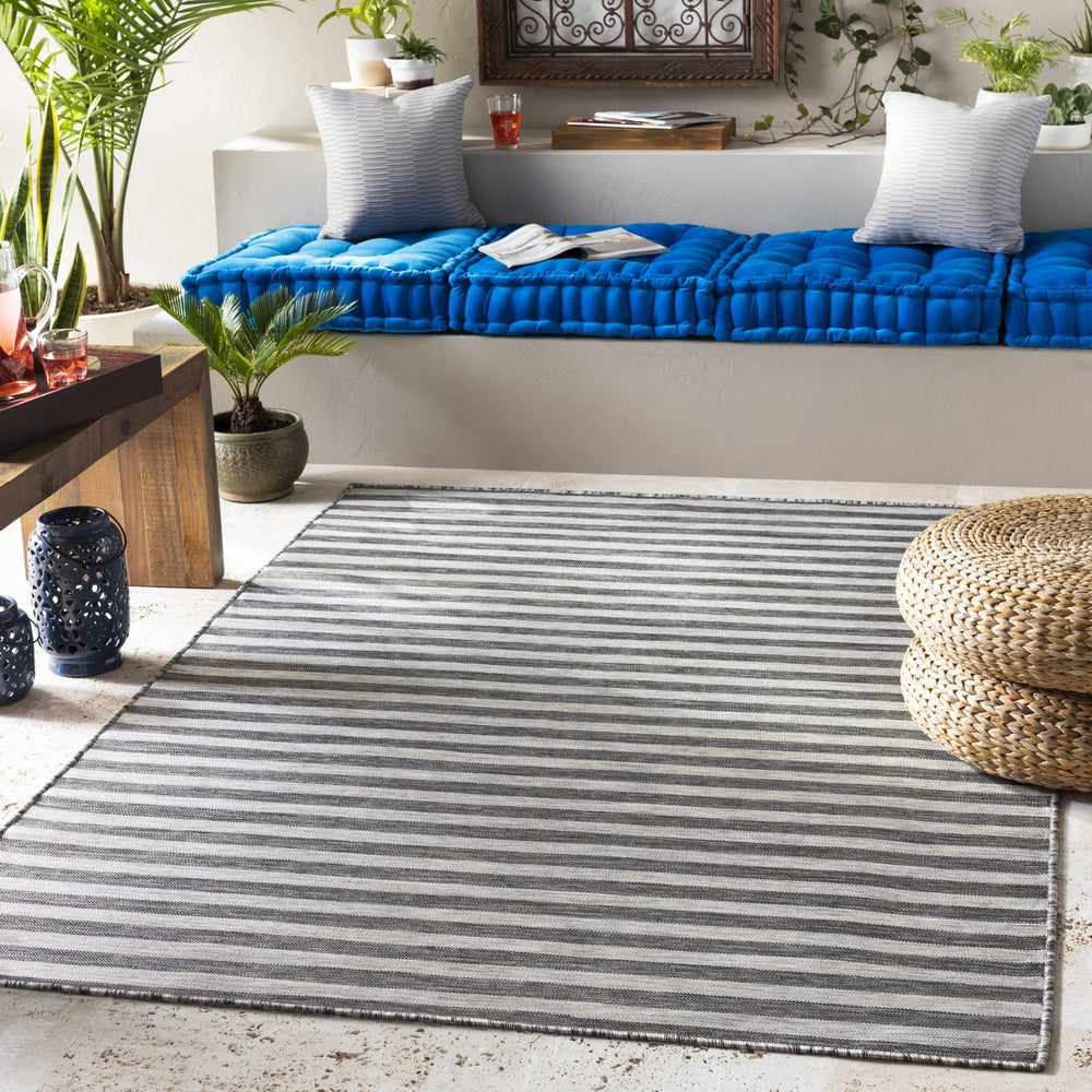 Constableville Black And Beige Modern Style Outdoor Area Rug - The Rug Decor