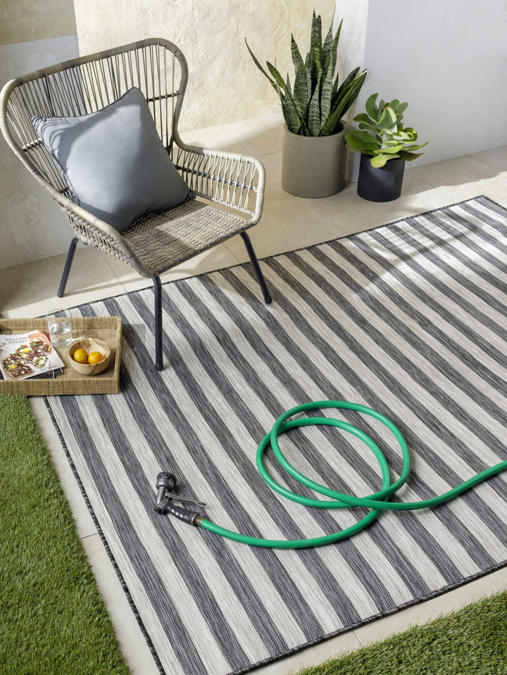 Constableville Black And Beige Modern Style Outdoor Area Rug - The Rug Decor