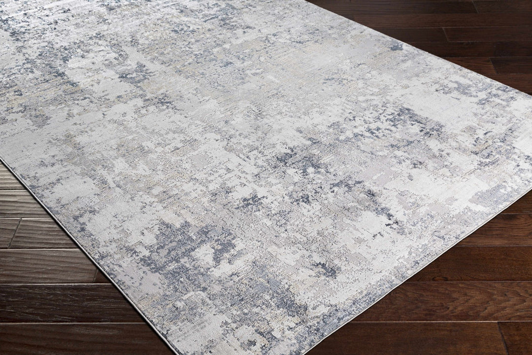 Contemporary Abstract Beige And Navy Area Rug - The Rug Decor