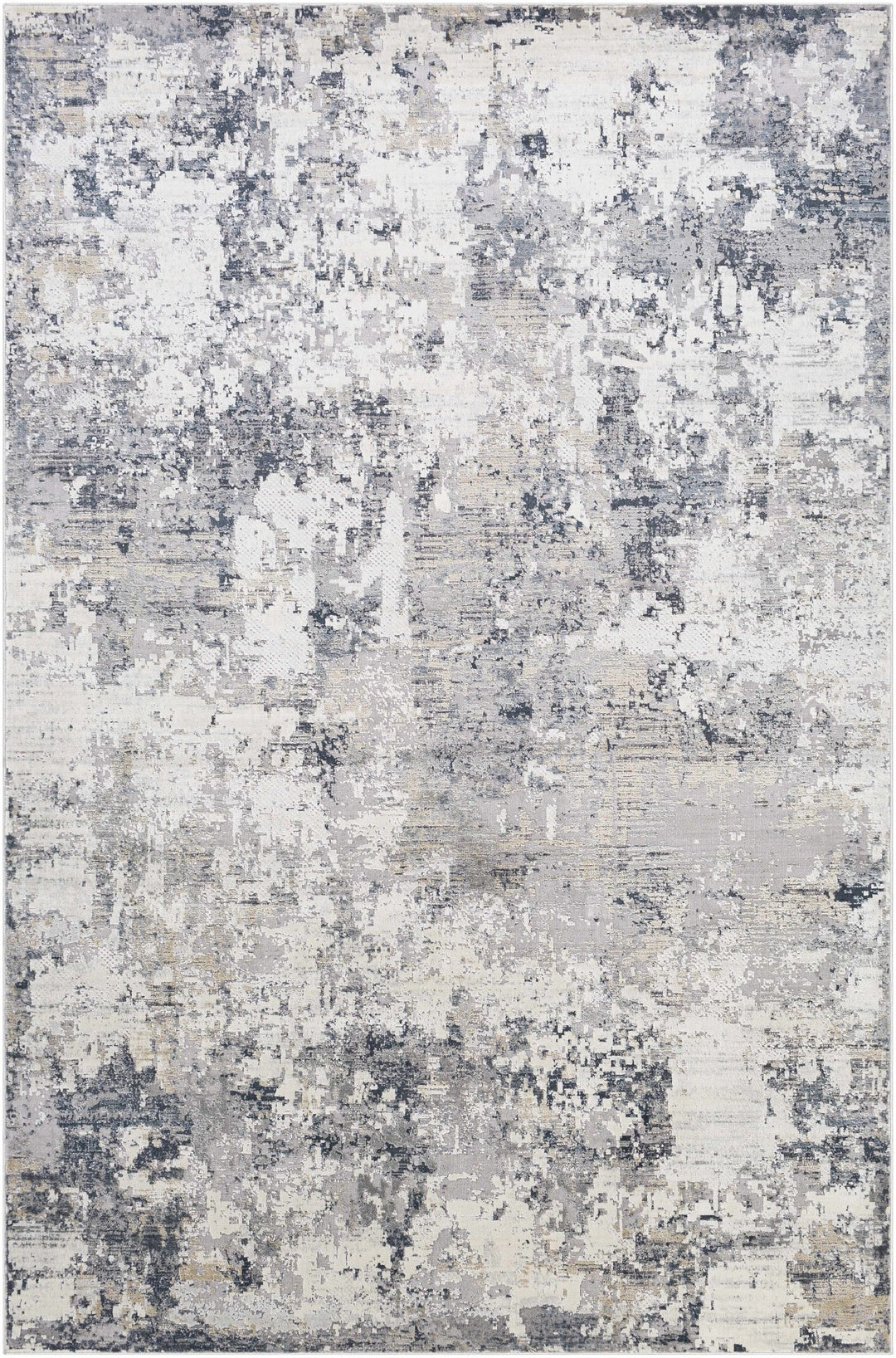 Contemporary Abstract Beige And Navy Area Rug - The Rug Decor