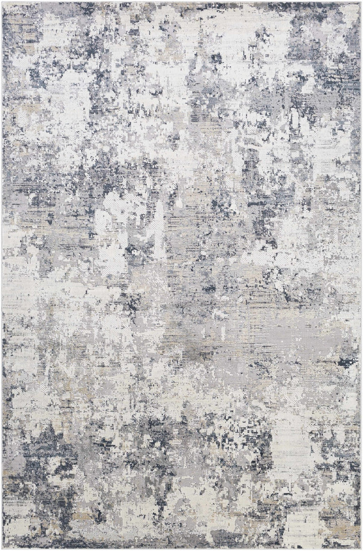 Contemporary Abstract Beige And Navy Area Rug - The Rug Decor