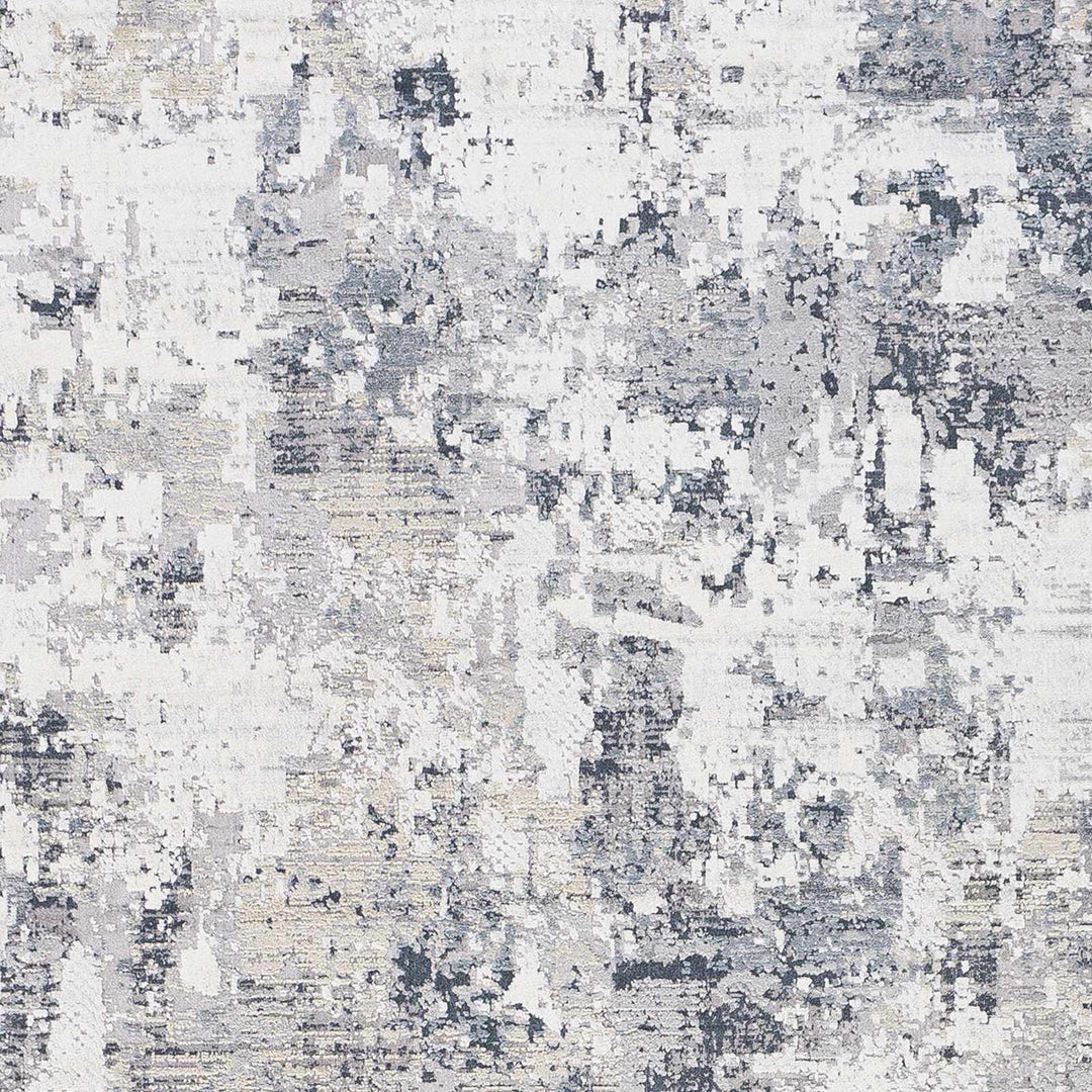 Contemporary Abstract Beige And Navy Area Rug - The Rug Decor