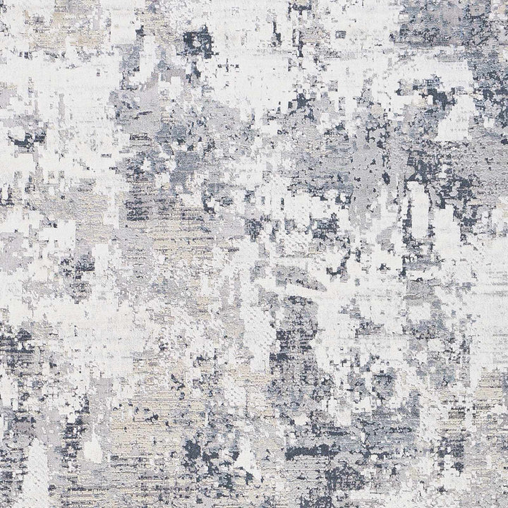 Contemporary Abstract Beige And Navy Area Rug - The Rug Decor