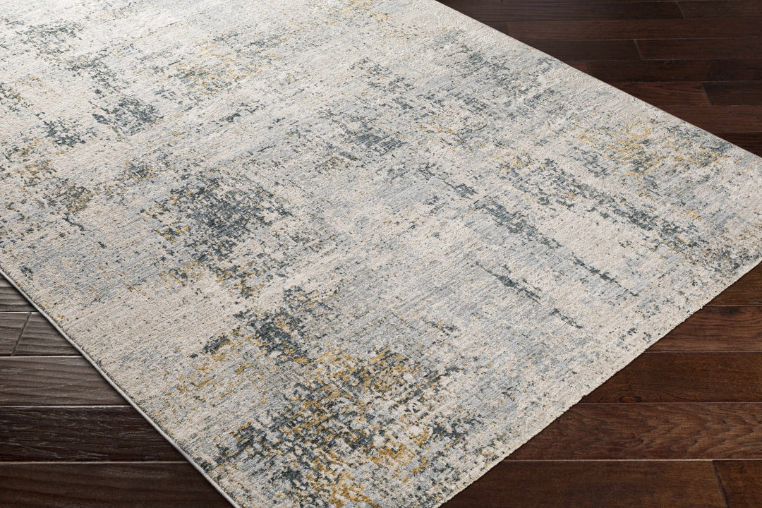 Contemporary Abstract Design Gray And Teal Rug - The Rug Decor