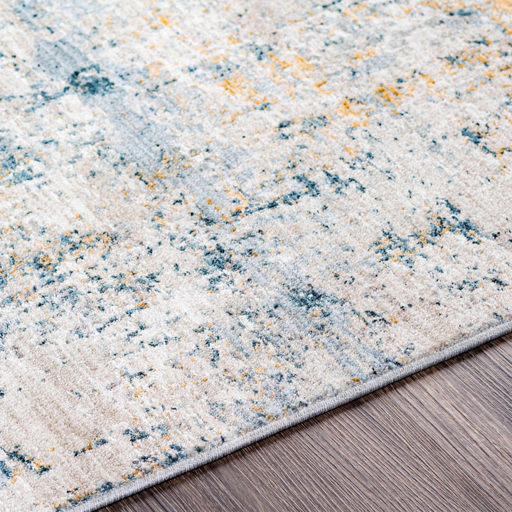 Contemporary Abstract Design Gray And Teal Rug - The Rug Decor