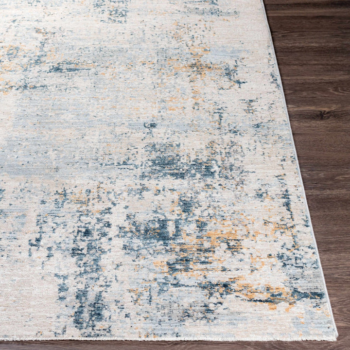 Contemporary Abstract Design Gray And Teal Rug - The Rug Decor