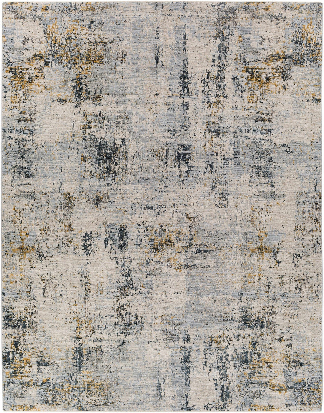 Contemporary Abstract Design Gray And Teal Rug - The Rug Decor