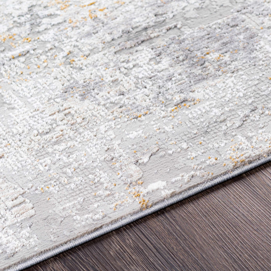 Contemporary Abstract Gray And Ivory Area Rug - The Rug Decor