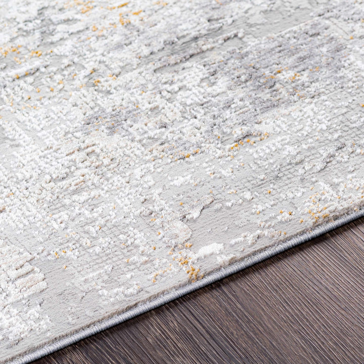 Contemporary Abstract Gray And Ivory Area Rug - The Rug Decor