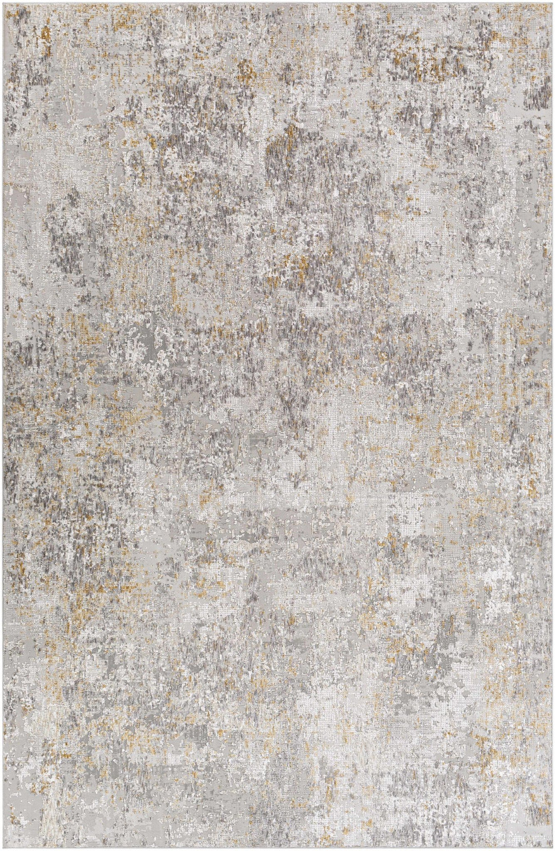 Contemporary Abstract Gray And Ivory Area Rug - The Rug Decor