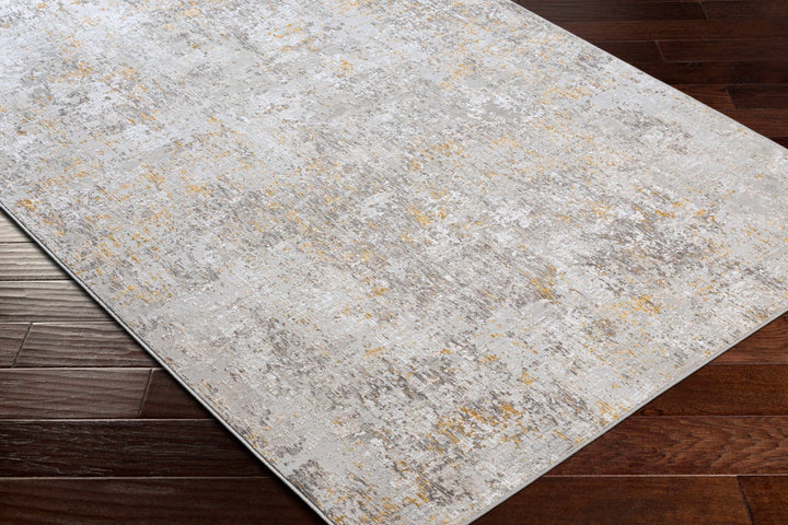 Contemporary Abstract Gray And Ivory Area Rug - The Rug Decor