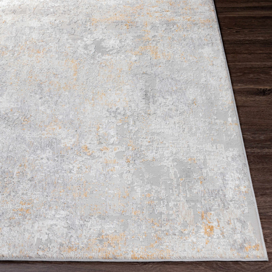 Contemporary Abstract Gray And Ivory Area Rug - The Rug Decor