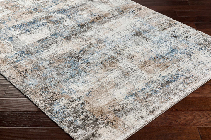 Contemporary Abstract Gray Machine Woven Area Rug - The Rug Decor
