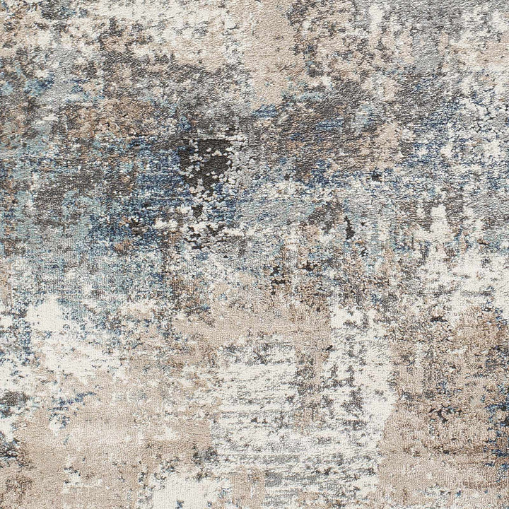 Contemporary Abstract Gray Machine Woven Area Rug - The Rug Decor