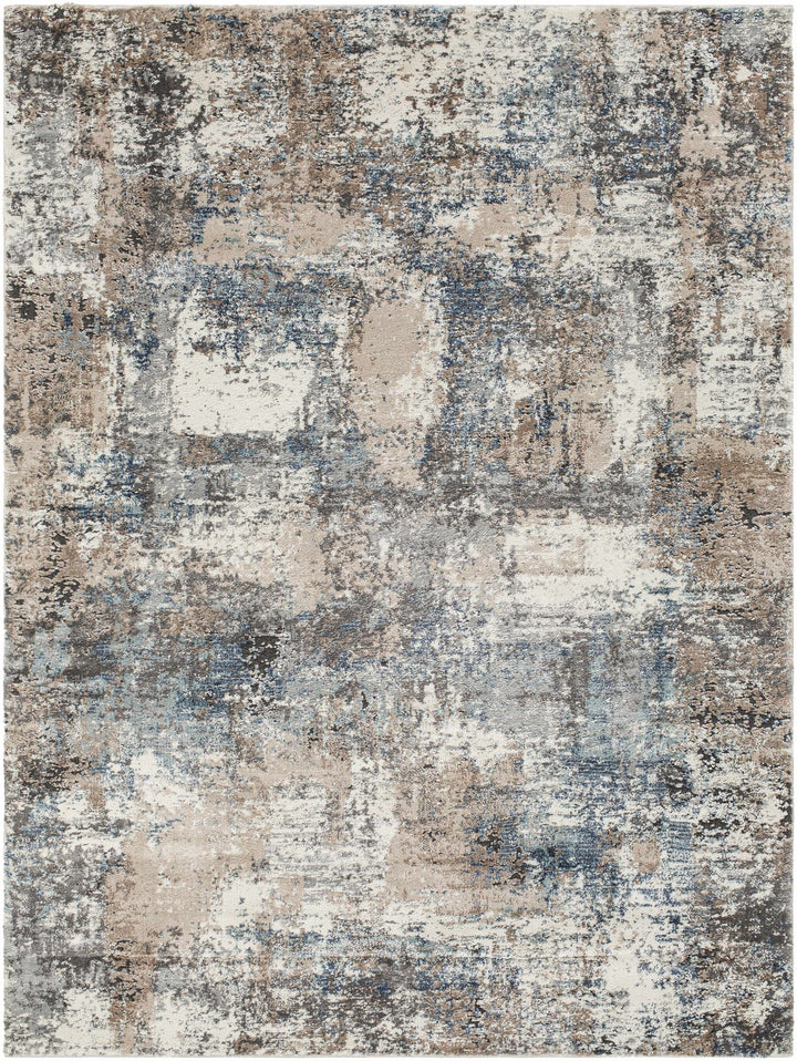 Contemporary Abstract Gray Machine Woven Area Rug - The Rug Decor