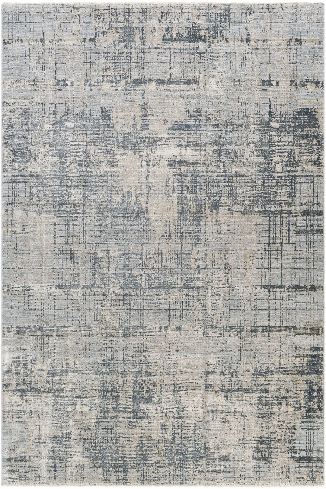 Contemporary Abstract Gray Machine Woven Rug - The Rug Decor