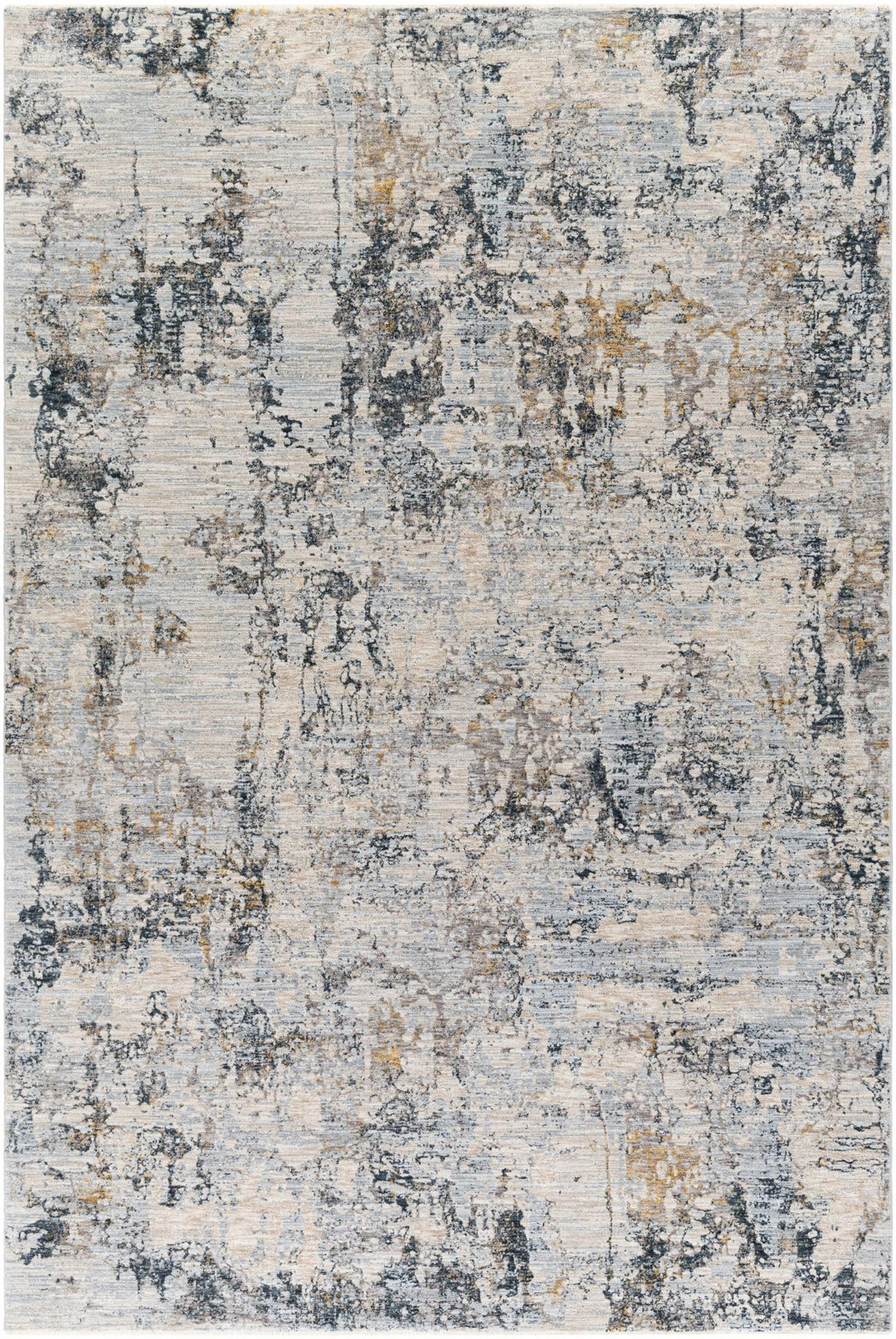 Contemporary Abstract Gray Machine Woven Rug - The Rug Decor