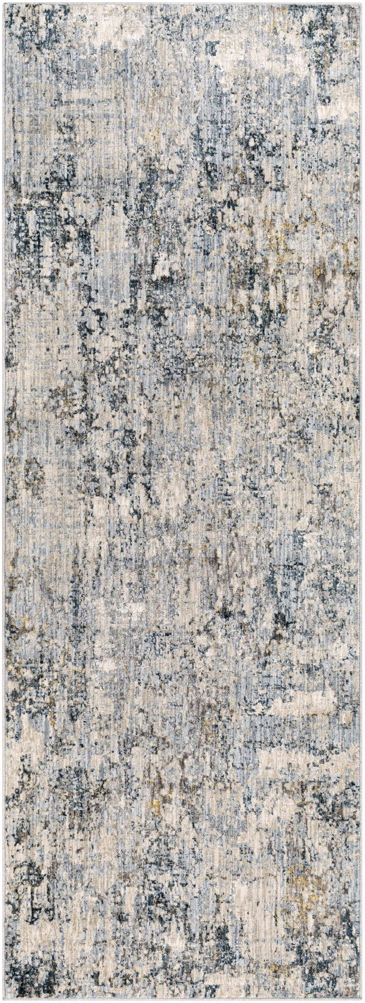 Contemporary Abstract Gray Machine Woven Rug - The Rug Decor