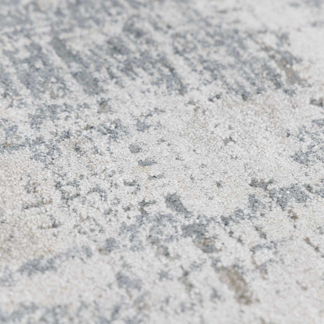 Contemporary Abstract Gray Machine Woven Rug - The Rug Decor