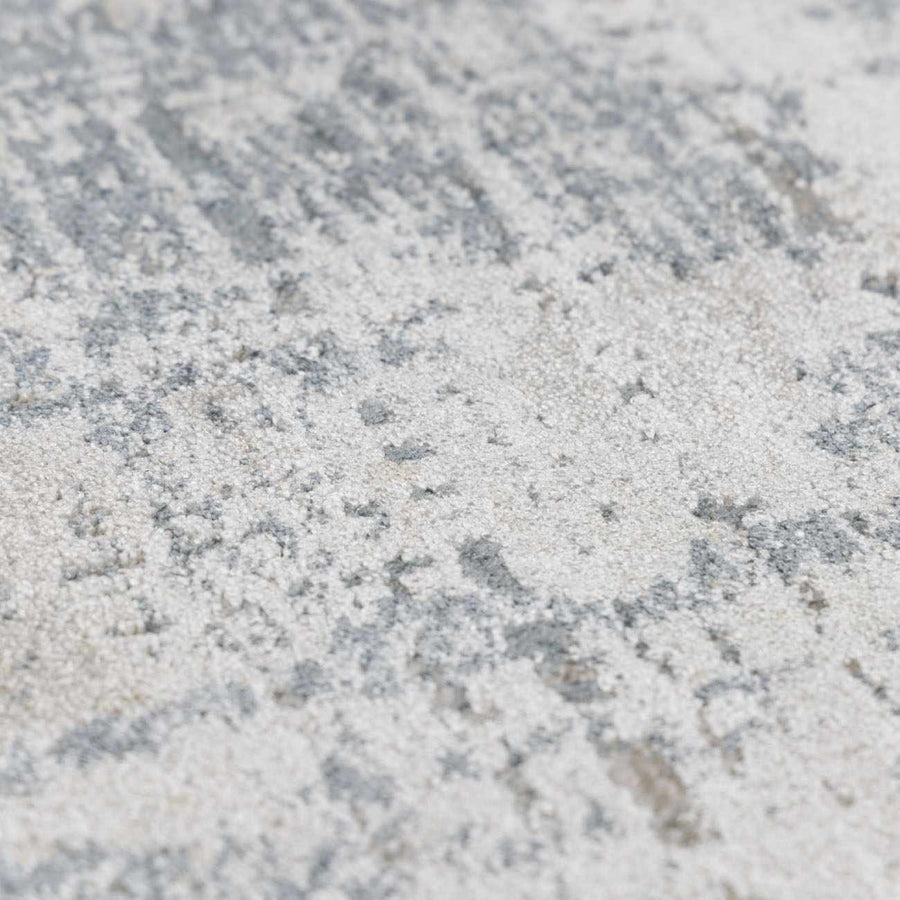 Contemporary Abstract Gray Machine Woven Rug - The Rug Decor