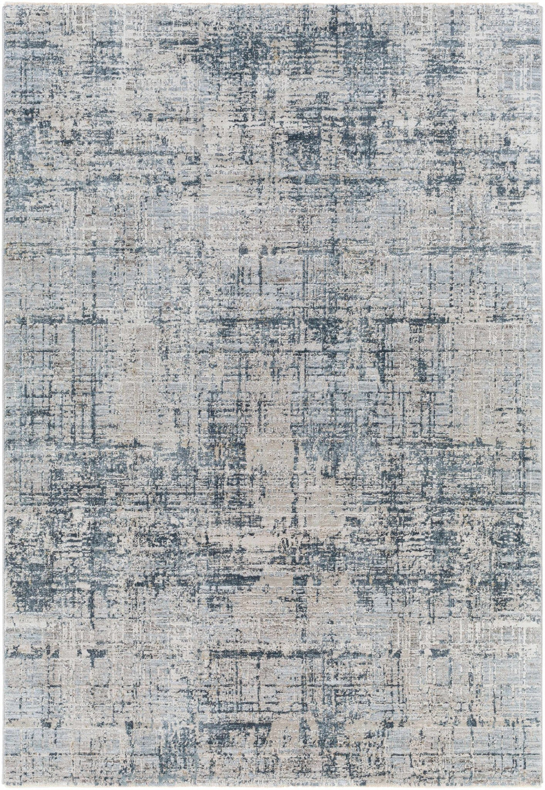 Contemporary Abstract Gray Machine Woven Rug - The Rug Decor