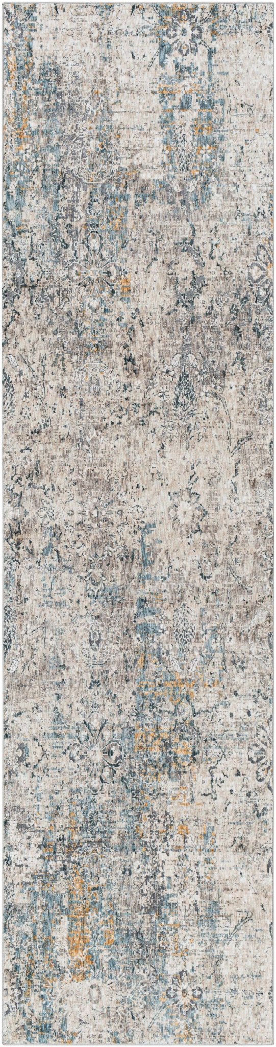 Contemporary Abstract Gray Machine Woven Rug - The Rug Decor