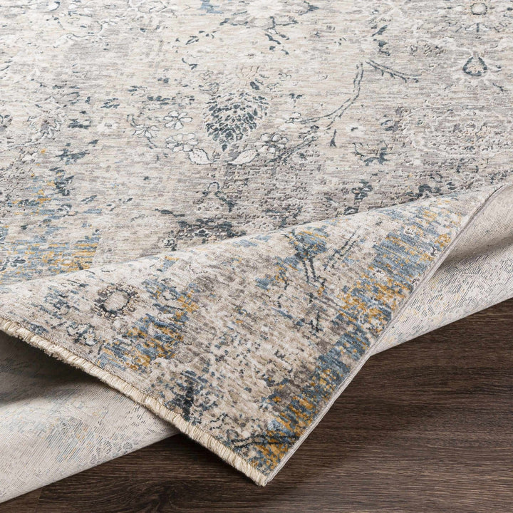 Contemporary Abstract Gray Machine Woven Rug - The Rug Decor