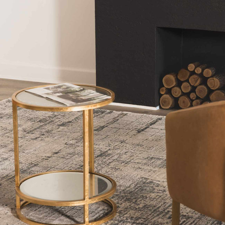 Contemporary Abstract Gray Machine Woven Rug - The Rug Decor