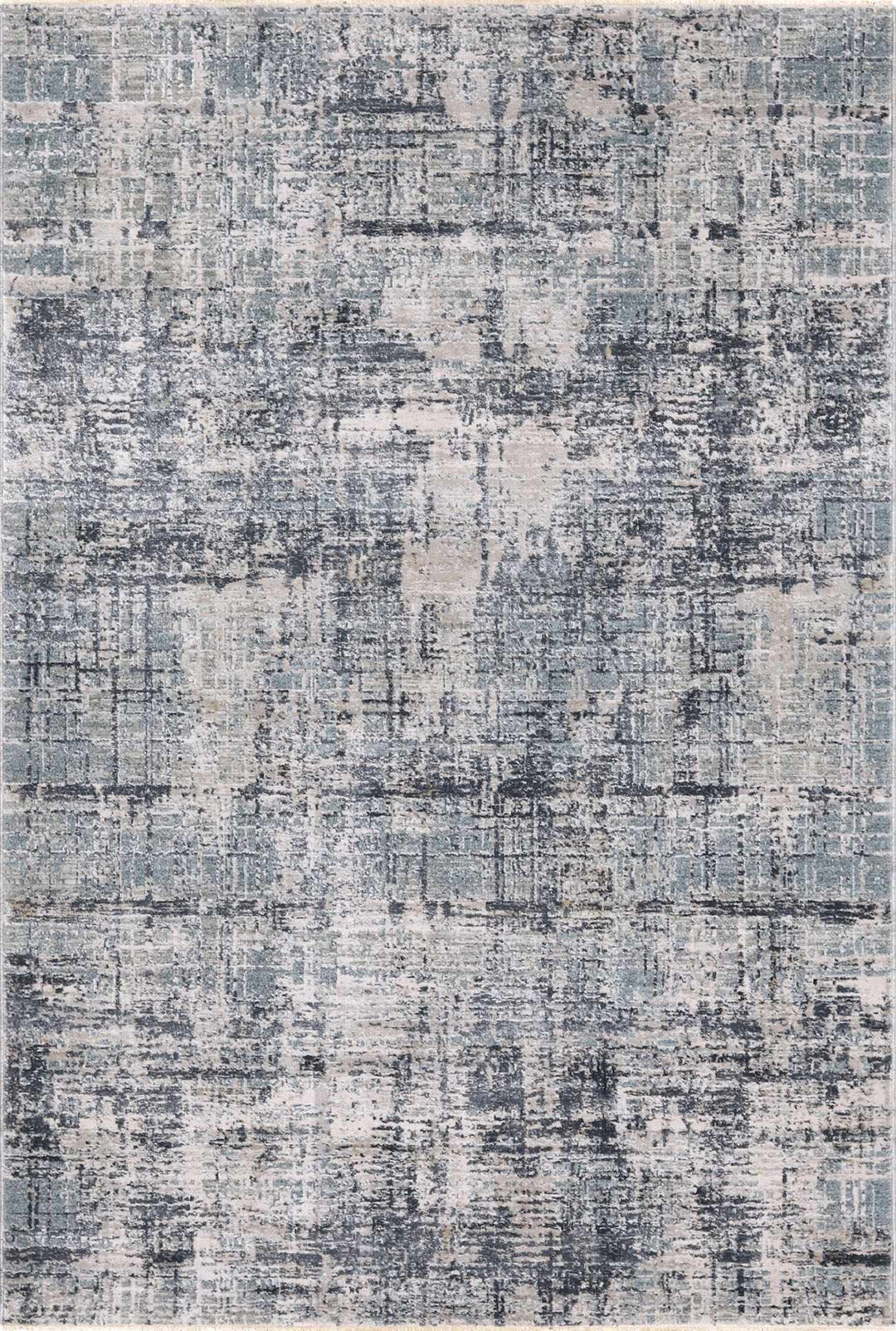 Contemporary Abstract Gray Machine Woven Rug - The Rug Decor