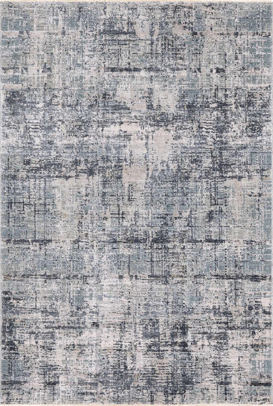 Contemporary Abstract Gray Machine Woven Rug - The Rug Decor