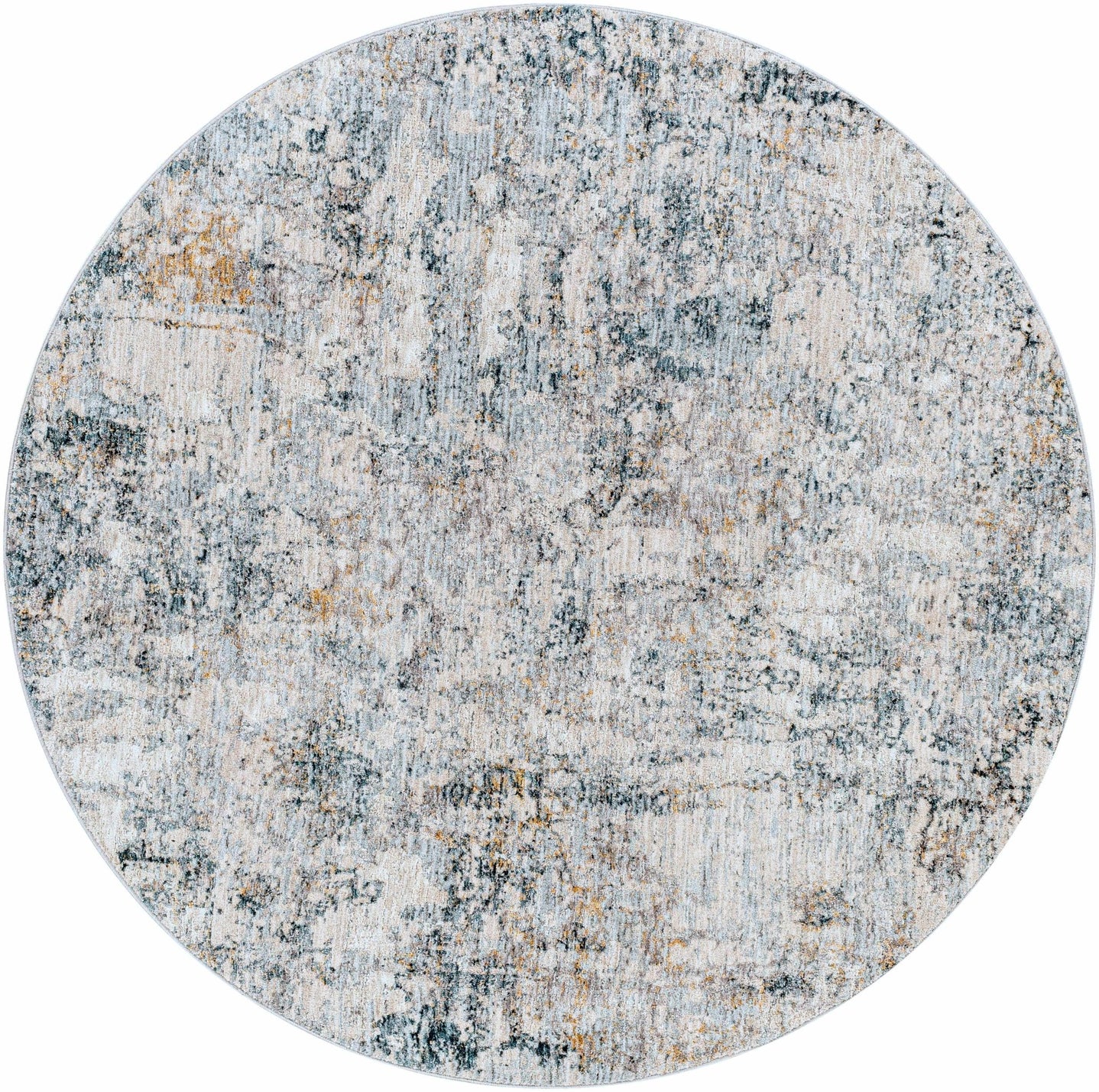 Contemporary Abstract Gray Machine Woven Rug - The Rug Decor