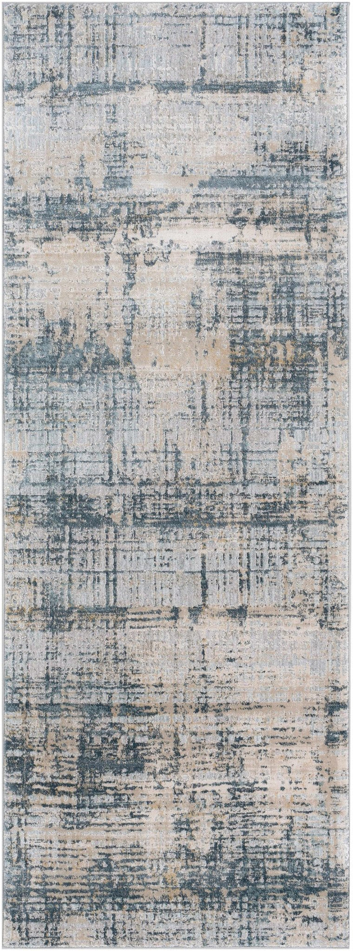 Contemporary Abstract Gray Machine Woven Rug - The Rug Decor