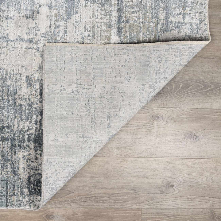 Contemporary Abstract Gray Machine Woven Rug - The Rug Decor