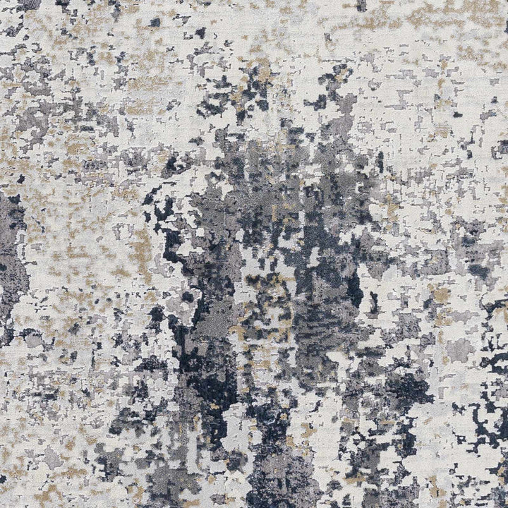 Contemporary Abstract Ivory And Gray Area Rug - The Rug Decor
