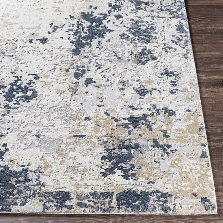 Contemporary Abstract Ivory And Gray Area Rug - The Rug Decor