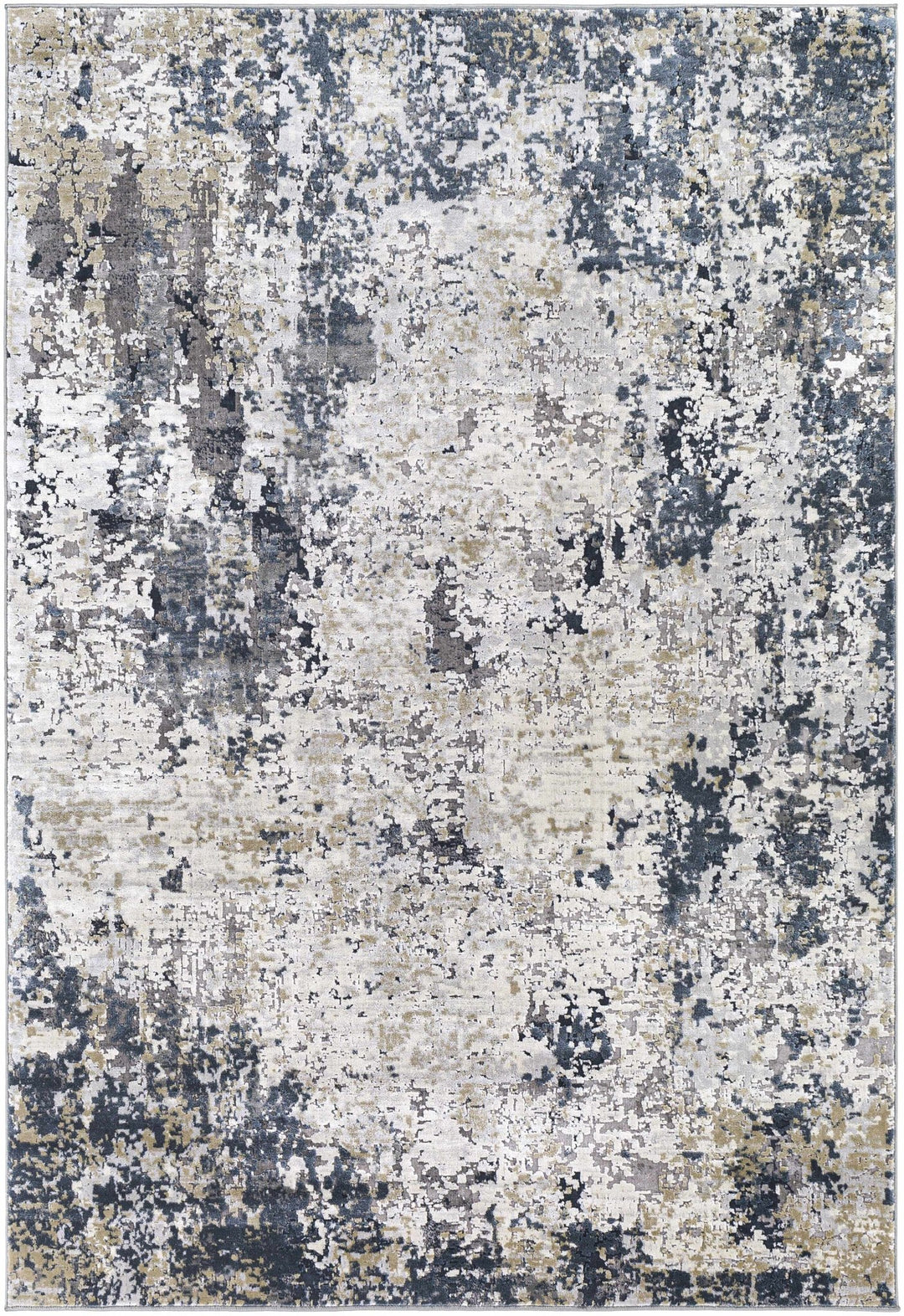 Contemporary Abstract Ivory And Gray Area Rug - The Rug Decor