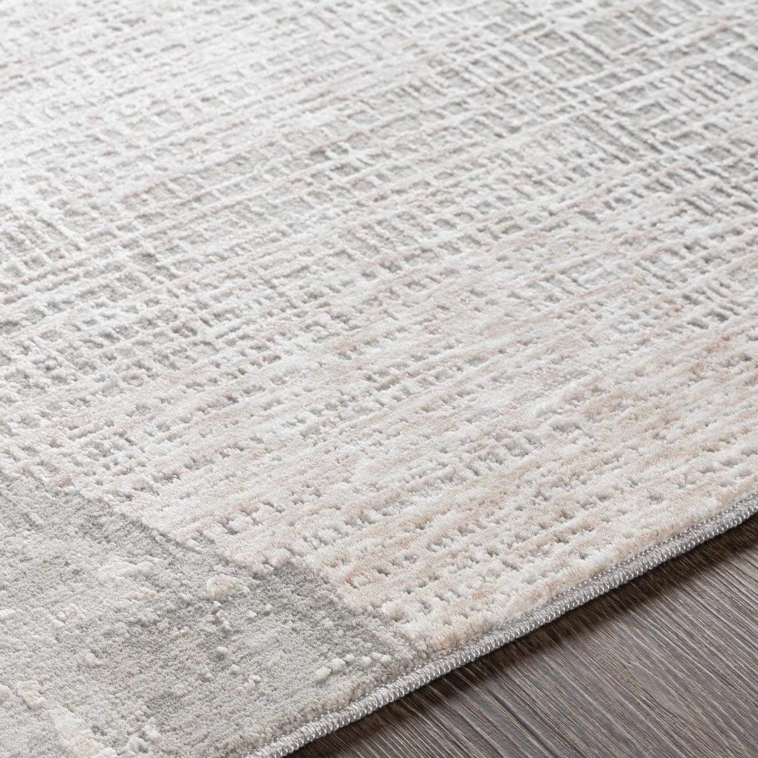 Contemporary Abstract Ivory And Gray Rug - The Rug Decor