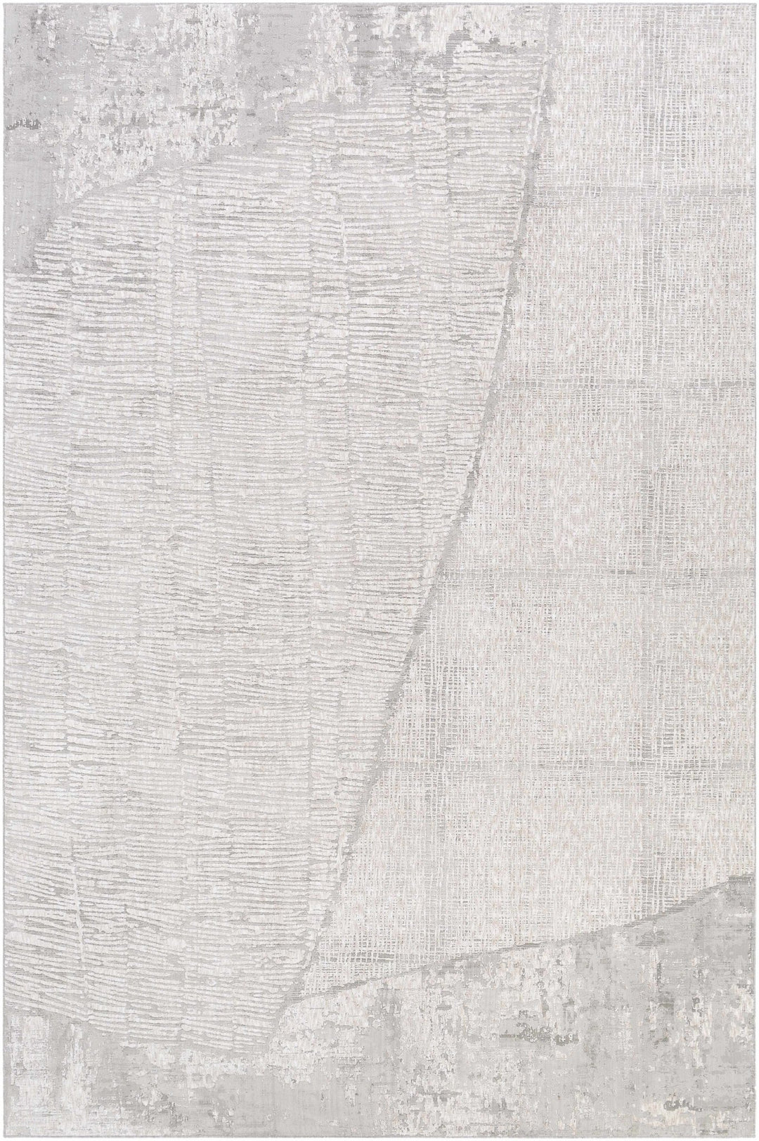 Contemporary Abstract Ivory And Gray Rug - The Rug Decor