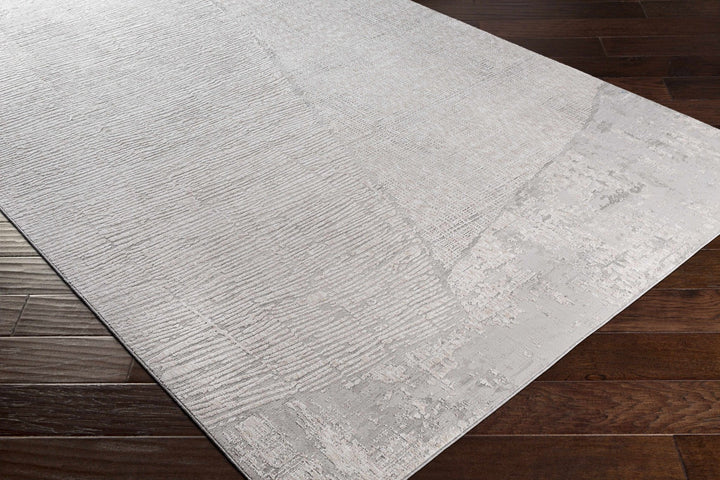 Contemporary Abstract Ivory And Gray Rug - The Rug Decor